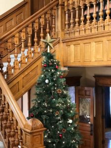 Christmas at the Castle! 1 Staircase Wrapped Around Christmas Tree at Castle La Crosse