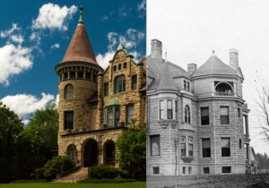 Castle La Crosse Bed and Breakfast - Then and Now. I wondered whether items were still in the attic from that time! But nope!